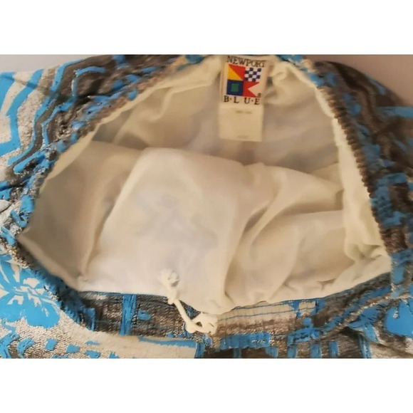 Vintage Newport BLUE Men's 90s Swim Trunks Blue - Picture 12 of 12